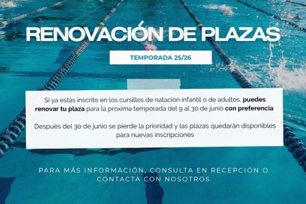 renovacion plazas cursos natacion piscina silla